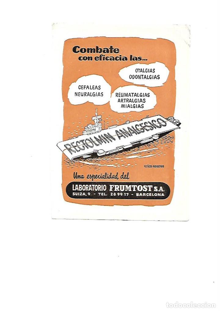 Coleccionismo: A&Ntilde;O 1955 RECORTE PUBLICIDAD FARMACIA RECTOLMIN ANALGESICO LABORATORIO FRUMTOST AMIDRIN