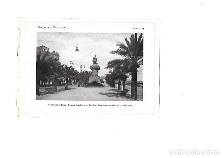 Collectionnisme: A&Ntilde;O 1922 LAMINA FOTOGRAFICA TIPO POSTAL FOTOGRAFIA BADALONA PASEO MONUMENTO ROCA Y PI