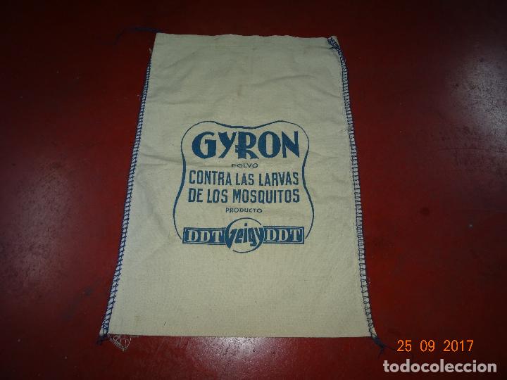 Coleccionismo: Antiguo Saquito de Polvo Contra las Larvas de los Mosquitos GYRON Producto DDT de GEIGY