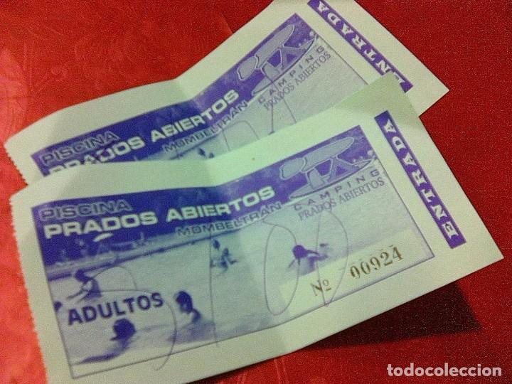 Coleccionismo: Lote dos  2 entradas piscina Prados Abiertos  - Avila - Sierra de gredos