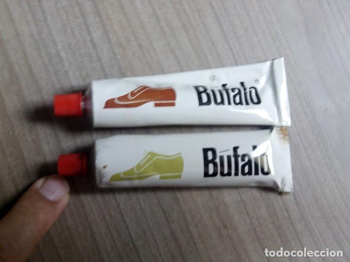 Coleccionismo: Bote tubo 2 lote crema para zapato bufalo - husados