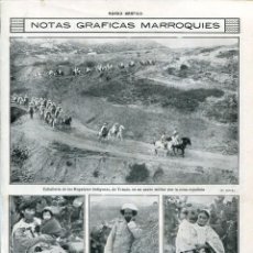 Coleccionismo: LAMINA-TETUÁN CABALLERIA REGULARES INDIGENAS-1914-SOLDADOS ALEMANES 1914- ORIGINAL 2 PAGINAS