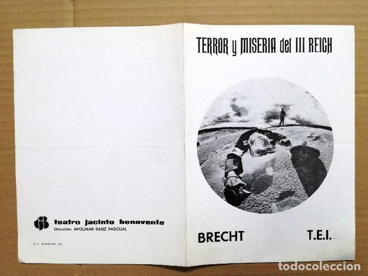 Coleccionismo: TERROR Y MISERIA DEL III REICH.TEATRO JACINTO BENAVENTE.DICTICO