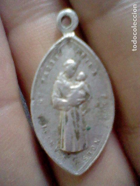 Coleccionismo: antigua medalla san antonio padua