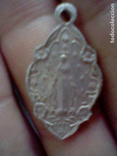 Coleccionismo: antigua medalla virgen creo del carmen