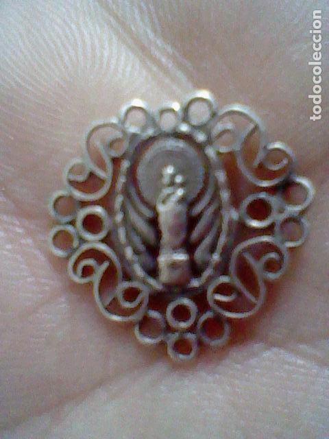Coleccionismo: antigua medalla filigrana virgen creo pilar