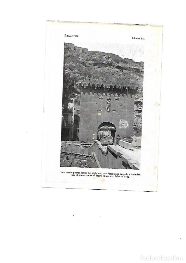 Collezionismo: A&Ntilde;O 1922 BALAGUER LLEIDA LERIDA PUERTA GOTICA MURALLA LAMINA FOTOGRAFICA TIPO POSTAL FOTO