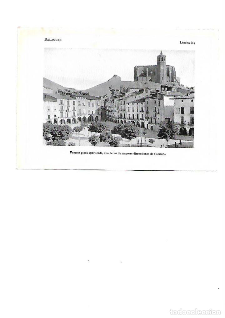 Collectionnisme: A&Ntilde;O 1922 BALAGUER LLEIDA LERIDA PLAZA PORTICADA LAMINA FOTOGRAFICA TIPO POSTAL FOTOGRAFIA