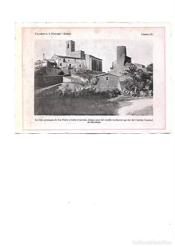 Coleccionismo: A&Ntilde;O 1922 SANT PERE DE RIBES CASTILLO MEDIEVAL IGLESIA VILANOVA LAMINA FOTOGRAFICA TIPO POSTAL