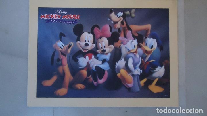 Coleccionismo: LITOGRAFIA DE WALT DISNEY 70 ANIVERSARIO MICKEY MOUSE. MEDIDAS. 24 X 34, CTS.