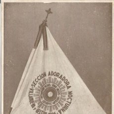 Coleccionismo: ANTIGUA LAMINA BANDERA DE LA SECCIÓN ADORADORA NOCTURNA DE VILANOVA I LA GELTRÚ - 1906