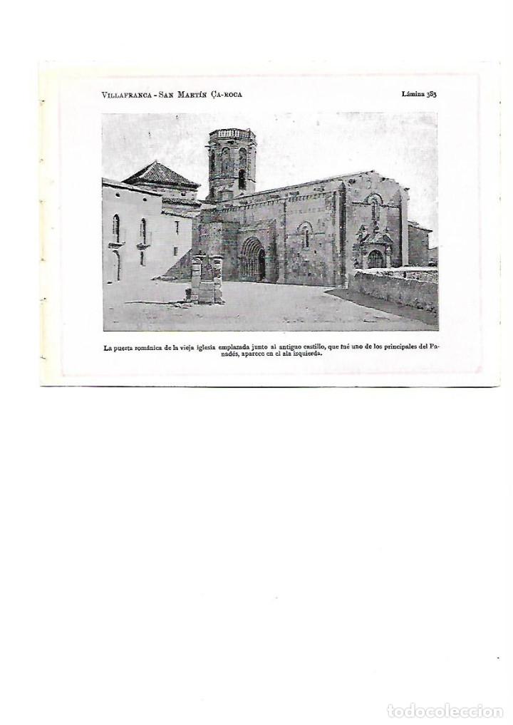 Coleccionismo: A&Ntilde;O 1922 SANT MARTI SARROCA ROMANICO IGLESIA CASTILLO POZO LAMINA FOTOGRAFICA TIPO POSTAL