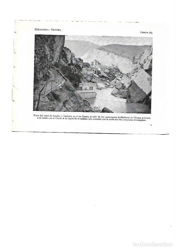 Coleccionismo: A&Ntilde;O 1922 PRESA CANAL DE ARAGON DESFILADERO DE OLVENA CONGOSTO LAMINA FOTOGRAFICA TIPO POSTAL FOTO