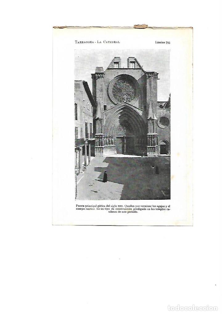 Collectionnisme: A&Ntilde;O 1922 CATEDRAL TARRAGONA FACHADA PRINCIPAL GOTICO SACERDOTE LAMINA FOTOGRAFICA TIPO POSTAL
