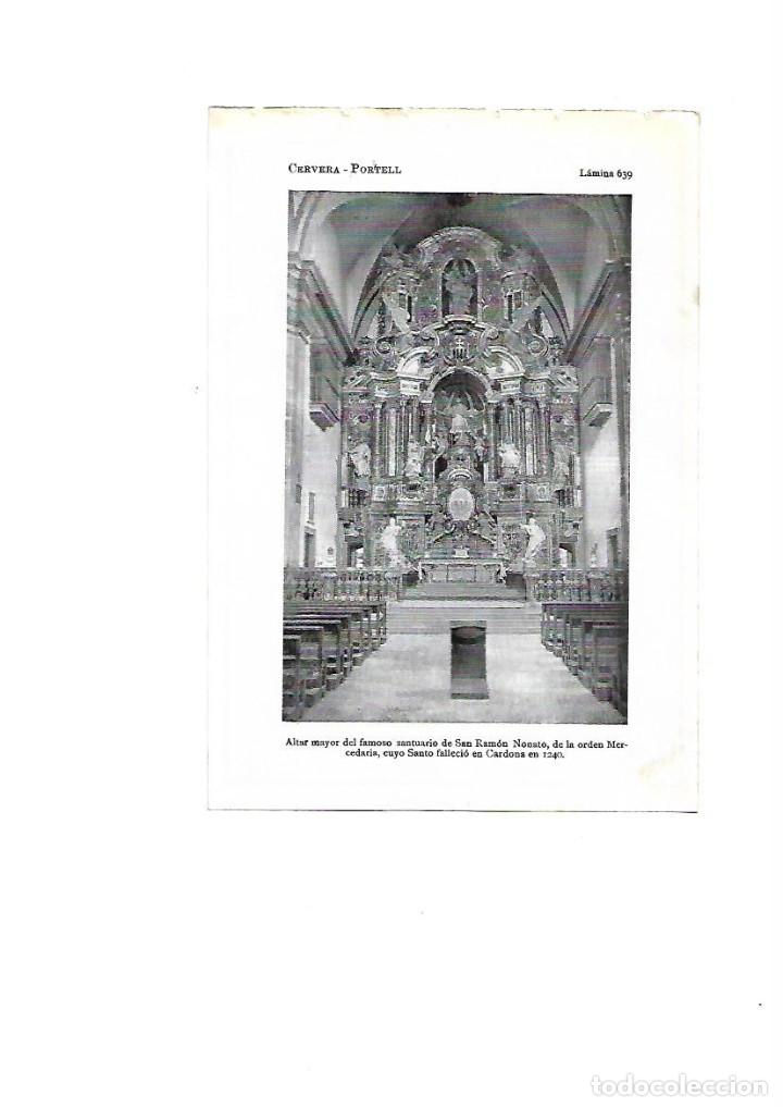 Coleccionismo: A&Ntilde;O 1922 SAN SANT RAMON NONATO NONAT PORTELL LLEIDA ARTE ALTAR LAMINA FOTOGRAFICA TIPO POSTAL