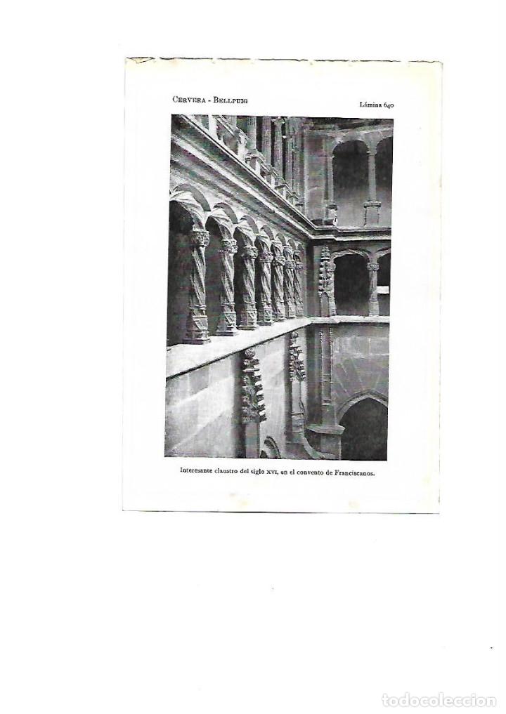 Coleccionismo: A&Ntilde;O 1922 BELLPUIG CLAUSTRO CONVENTO FRANCISCANO MONASTERIO LLEIDA LAMINA FOTOGRAFICA TIPO POSTAL