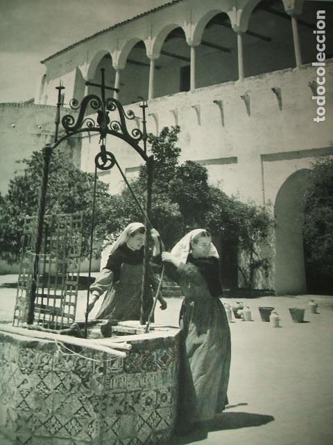 Coleccionismo: MOGUER HUELVA CONVENTO DE SANTA CLARA LAMINA HUECOGRABADO A&Ntilde;OS 40 16 X 21 CMTS