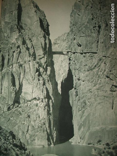 Coleccionismo: EL CHORRO MALAGA LAMINA HUECOGRABADO A&Ntilde;OS 40 16 X 21 CMTS