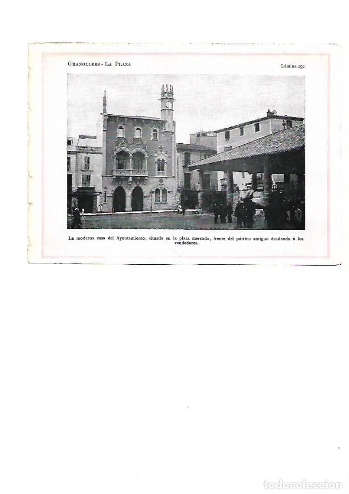 Colecionismo: 1922 GRANOLLERS PLAZA MERCADO LA PORXADA AYUNTAMIENTO RELOJ LAMINA FOTOGRAFICA TIPO POSTAL ANIMADA