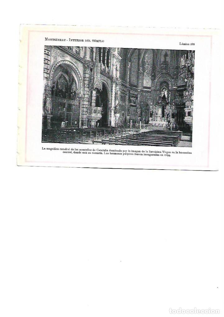 Coleccionismo: A&Ntilde;O 1922 MONTSERRAT SANTUARIO CATEDRAL INTERIOR DEL TEMPLO BASILICA LAMINA FOTOGRAFICA TIPO POSTAL