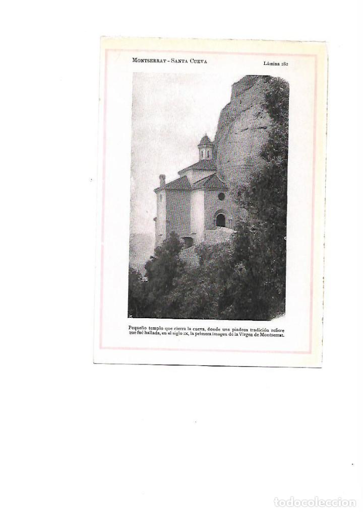 Collezionismo: A&Ntilde;O 1922 MONTSERRAT SANTA CUEVA  VIRGEN SANTA COVA LAMINA FOTOGRAFICA TIPO POSTAL