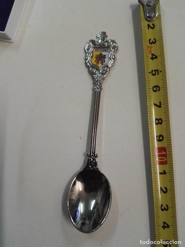 Coleccionismo: Cuchara recuerdo del Vaticano, de metal. - Foto 3
