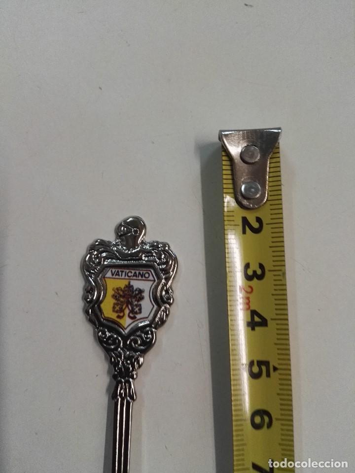 Coleccionismo: Cuchara recuerdo del Vaticano, de metal. - Foto 5
