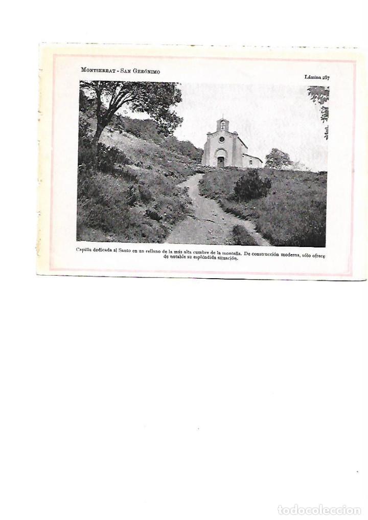 Collectionnisme: A&Ntilde;O 1922 MONTSERRAT ERMITA CAPILLA SAN GERONIMO SANT JERONI LAMINA FOTOGRAFICA TIPO POSTAL