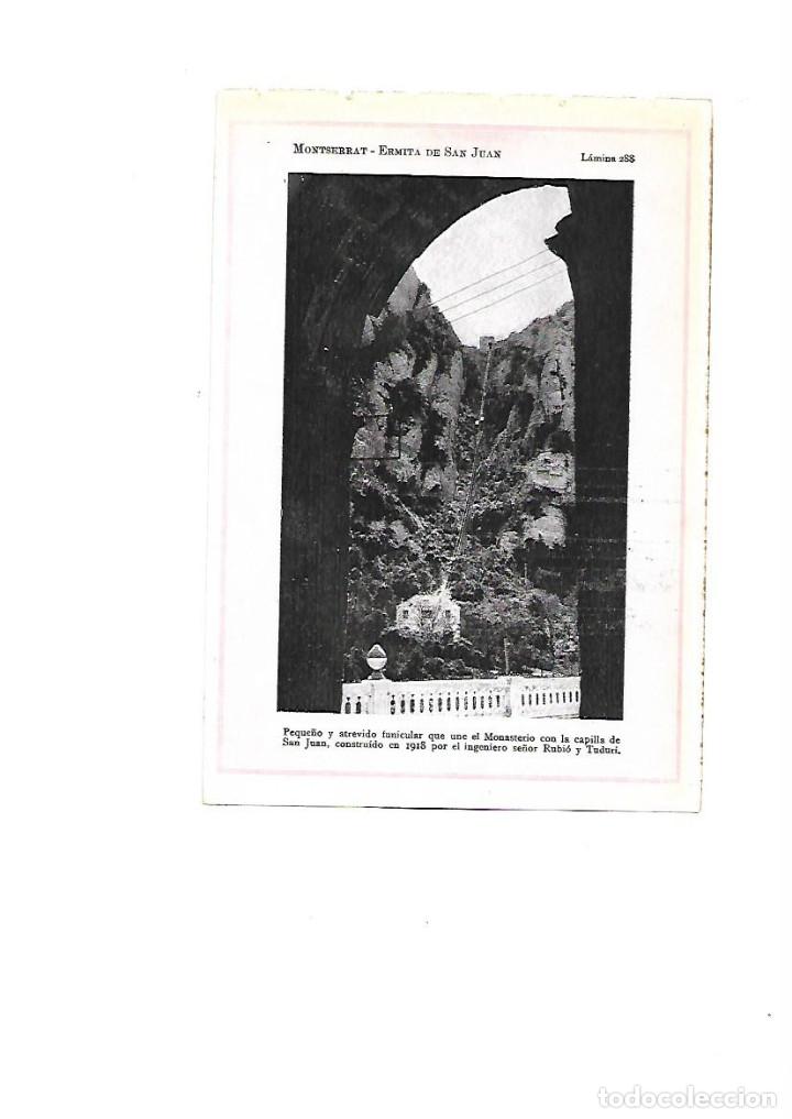 Collezionismo: A&Ntilde;O 1922 MONTSERRAT ERMITA CAPILLA SAN JUAN SANT JOAN FUNICULAR CREMALLERA TREN LAMINA FOTOGRAFICA