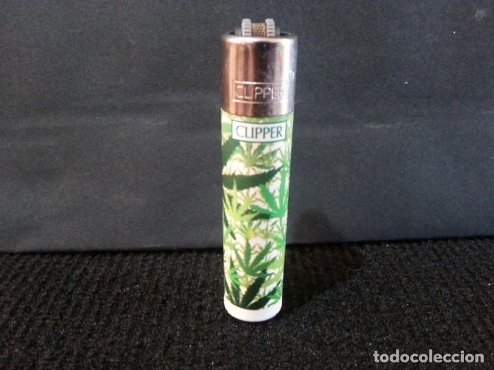 Coleccionismo: Mechero clipper marihuana. Rosca redonda