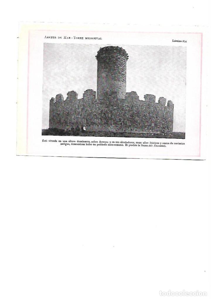 Collezionismo: A&Ntilde;O 1922 ARENYS DE MAR TORRE MEDIEVAL DELS ENCANTATS POBLADO IBERICO IBERS LAMINA FOTOGRAFICA POSTAL