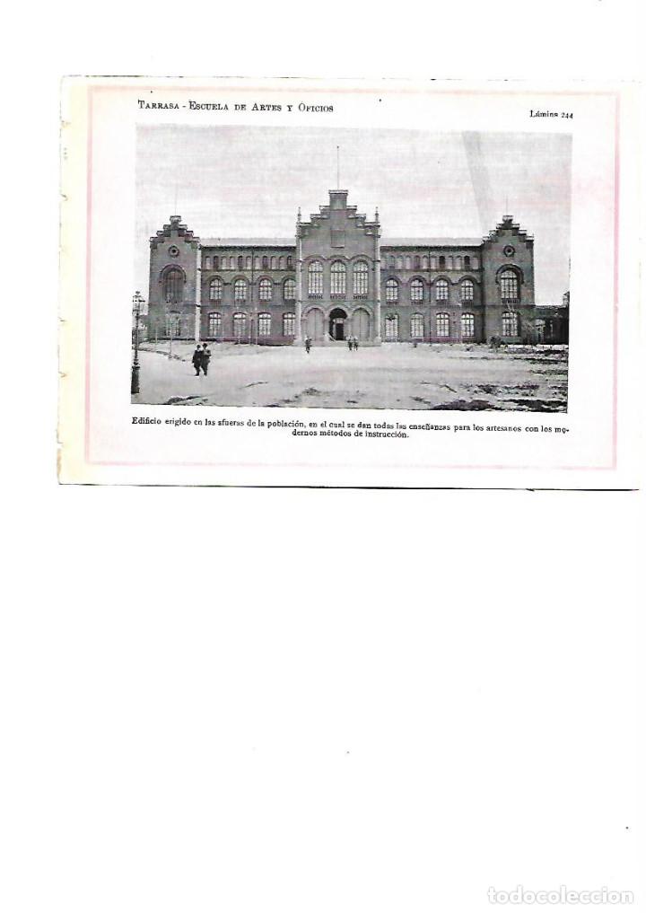 Colecionismo: A&Ntilde;O 1922 TERRASSA ESCUELA DE ARTES Y OFICIOS LAMINA FOTOGRAFICA TIPO POSTAL