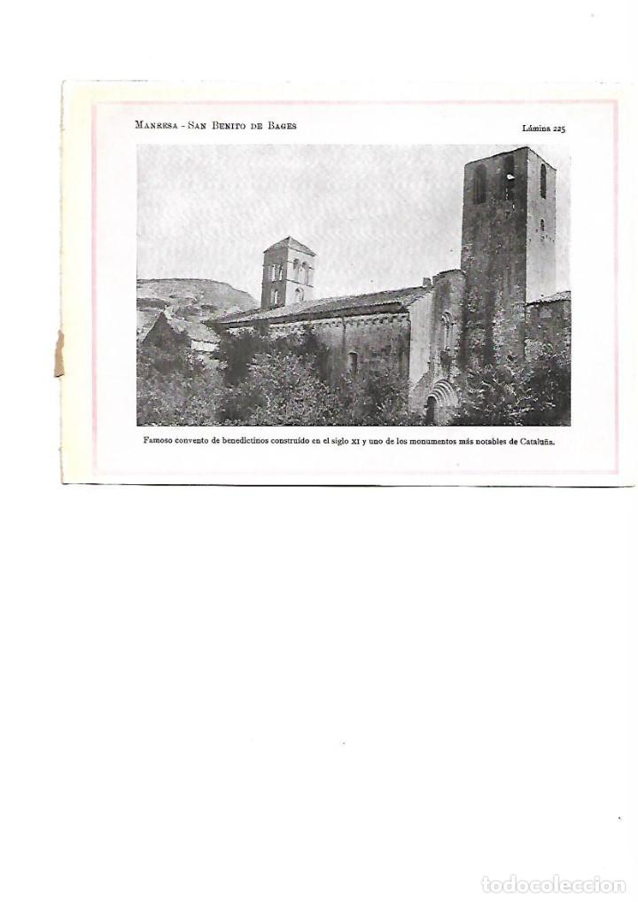 Collecting paper: A&Ntilde;O 1922 SANT BENET DE BAGES MONASTERIO MONESTIR CLAUSTRO ROMANICO LAMINA FOTOGRAFICA TIPO POSTAL