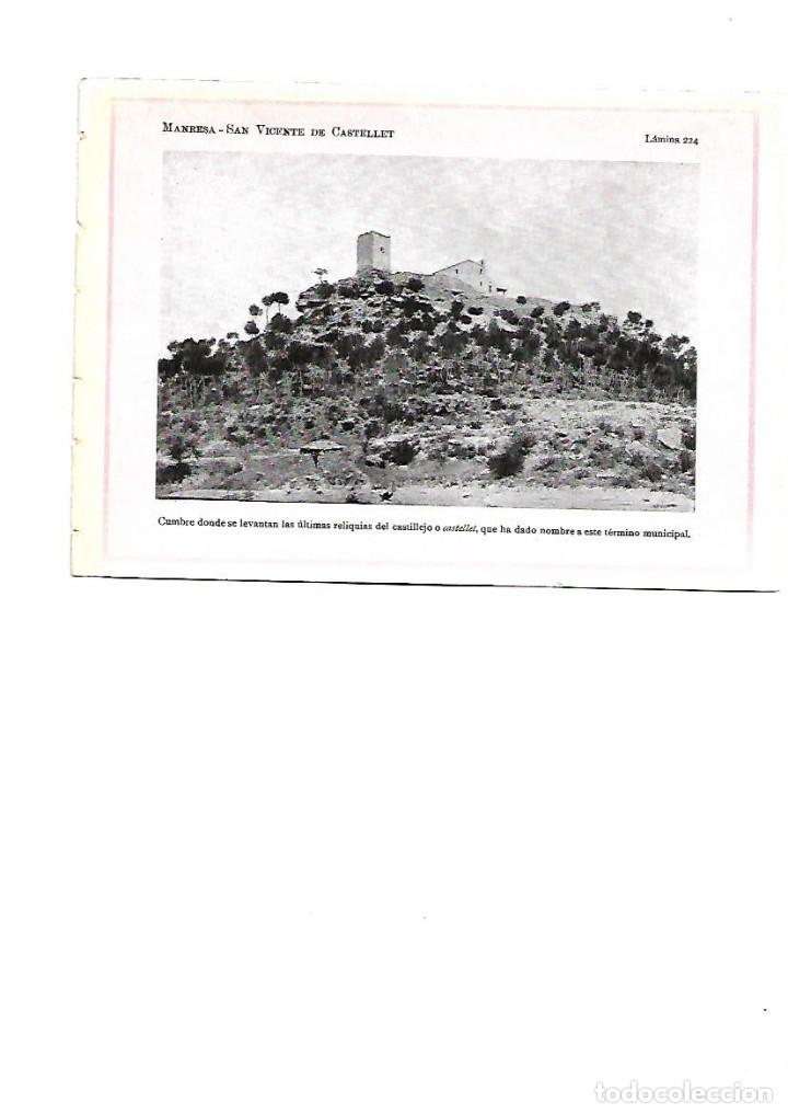 Collectionnisme: A&Ntilde;O 1922 BAGES SANT VICEN&Ccedil; DE CASTELLET CASTILLO LAMINA FOTOGRAFICA TIPO POSTAL