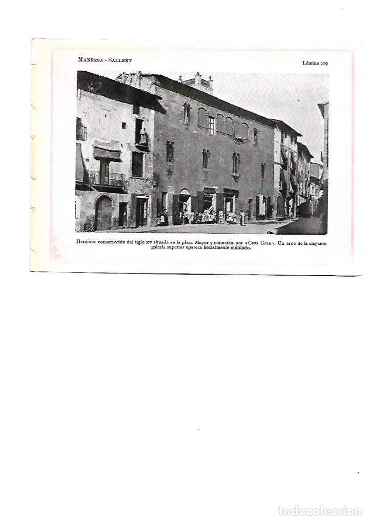 Colecionismo: A&Ntilde;O 1922 BAGES SALLENT CASA GRAN PLAZA MAYOR PLA&Ccedil;A MAJOR LAMINA FOTOGRAFICA ANIMADA TIPO POSTAL