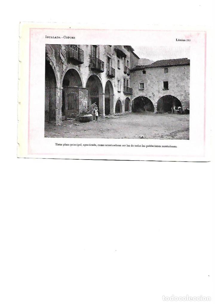 Colecionismo: A&Ntilde;O 1922 COPONS ANOIA PLAZA PLA&Ccedil;A PRINCIPAL PORTICADA LAMINA FOTOGRAFICA ANIMADA TIPO POSTAL