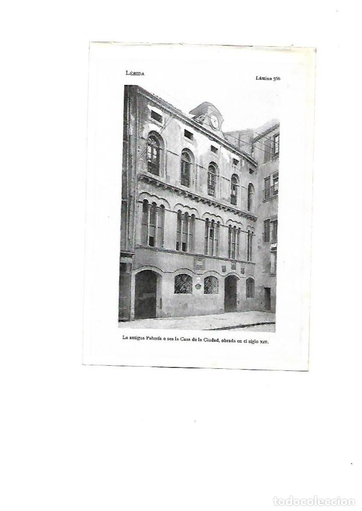 Collezionismo: A&Ntilde;O 1922 LERIDA LLEIDA LA PAHERIA PAERIA CASA DE LA CIUDAD AYUNTAMIENTO LAMINA FOTOGRAFICA POSTAL