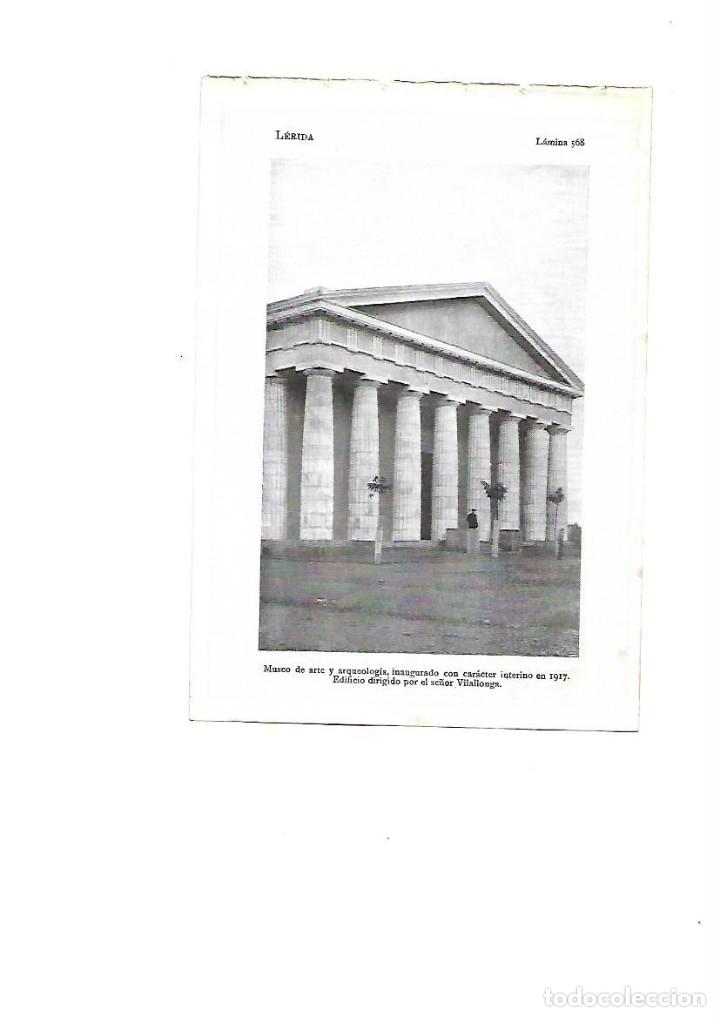 Colecionismo: A&Ntilde;O 1922 LERIDA LLEIDA MUSEO ARTE ARQUEOLOGIA MUSEU ART VILALLONGA LAMINA FOTOGRAFICA TIPO POSTAL