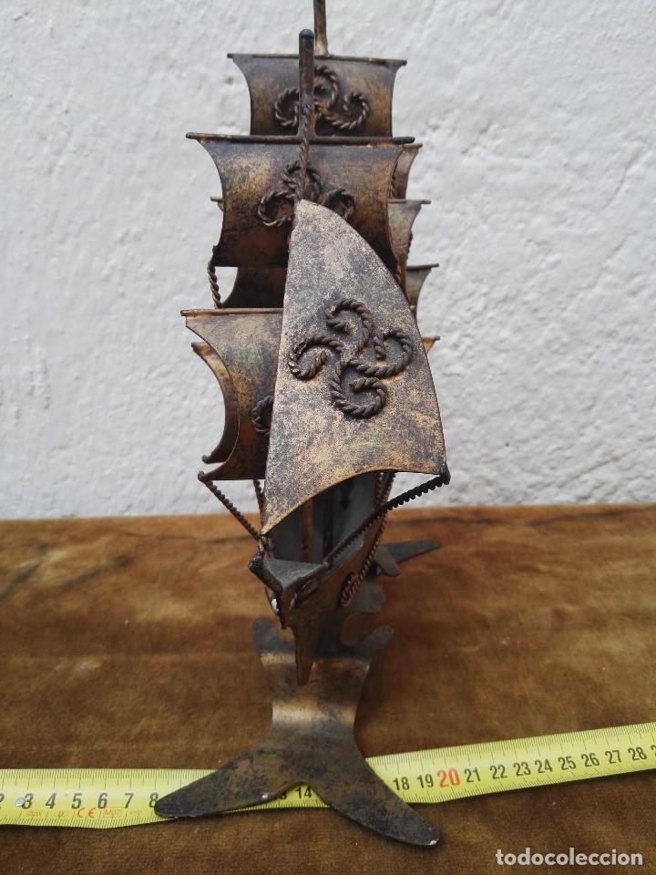 Coleccionismo: Barco de metal antiguo - Foto 3