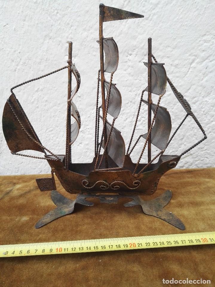 Coleccionismo: Barco de metal antiguo - Foto 4