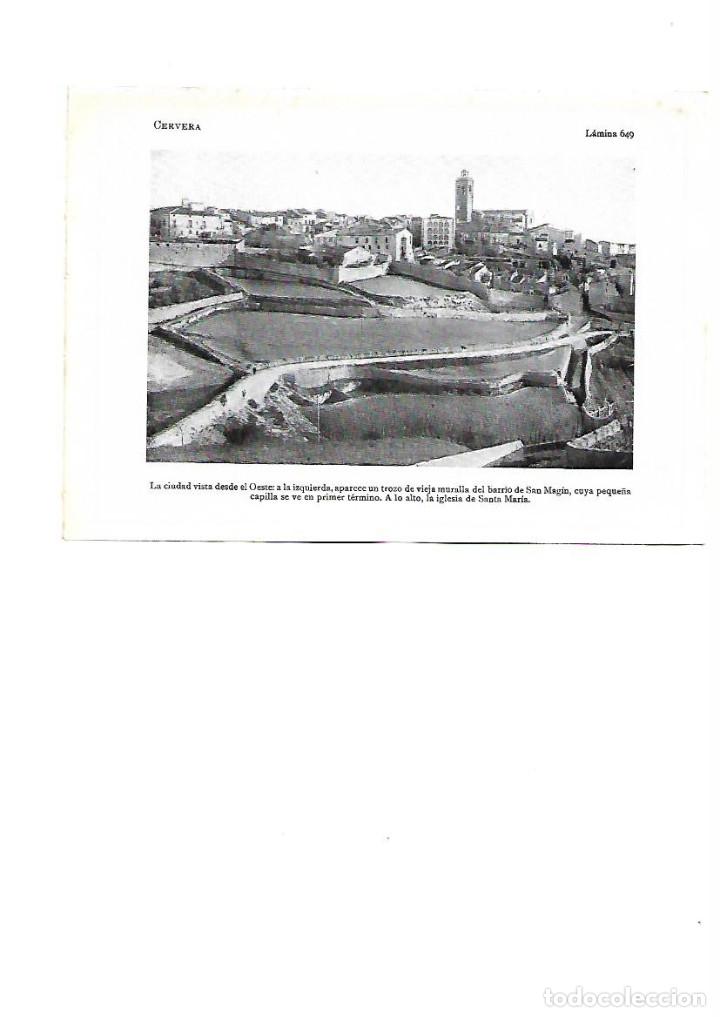 Coleccionismo: A&Ntilde;O 1922 CERVERA LLEIDA LERIDA VISTA GENERAL MURALLA IGLESIA SANTA MARTA LAMINA FOTOGRAFICA POSTAL