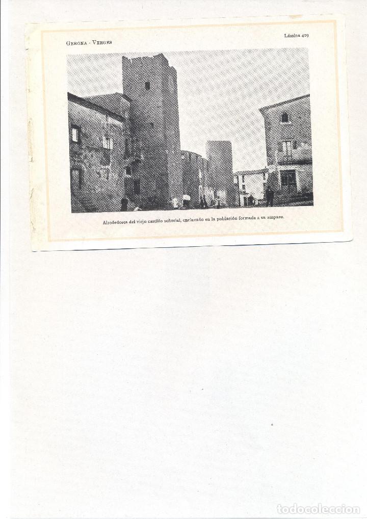 Colecionismo: A&Ntilde;O 1922 VERGES CASTELL CASTILLO GIRONA GERONA LAMINA FOTOGRAFICA ANIMADA TIPO POSTAL