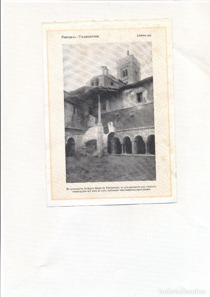Coleccionismo: A&Ntilde;O 1922 SANTA MARIA DE VILABERTRAN MONESTIR MONASTERIO ROMANICO CLAUSTRO LAMINA FOTO TIPO POSTAL