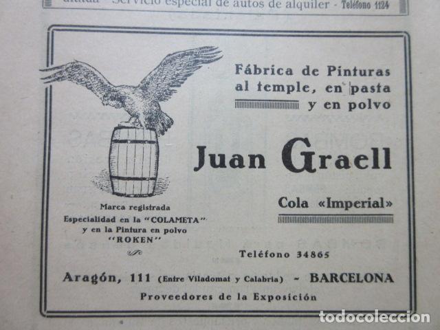 Coleccionismo: PUBLICIDAD 1929 - COL. INDUSTRIAS- FABRICA PINTURAS JUAN GRAELL BARCELONA