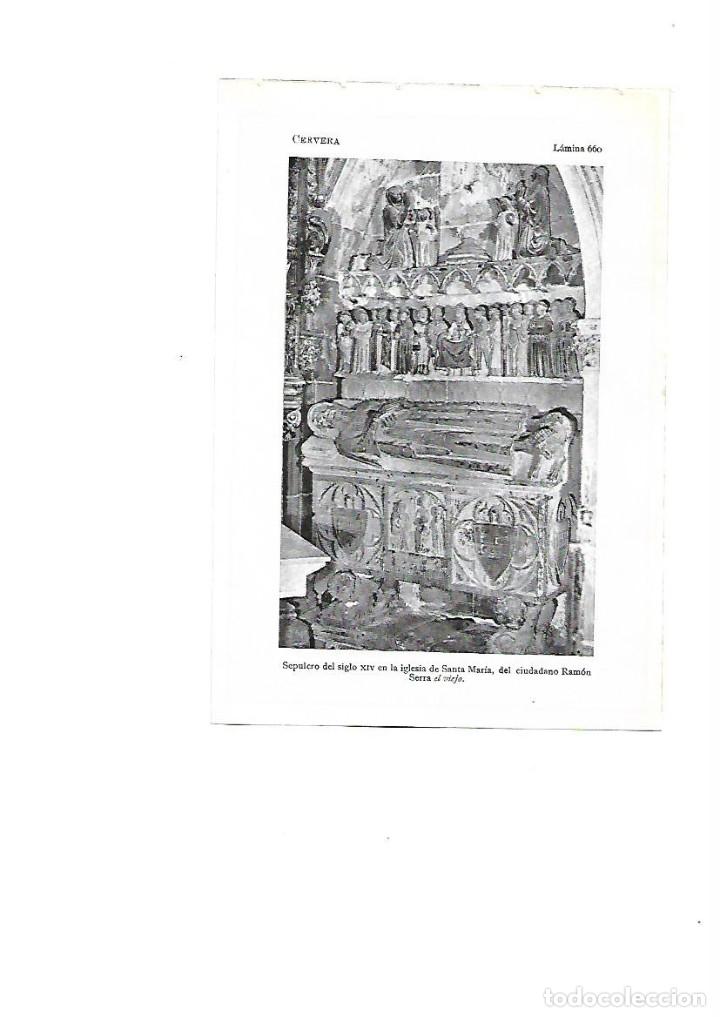 Coleccionismo: A&Ntilde;O 1922 CERVERA LLEIDA SEPULCRO IGLESIA SANTA MARIA RAMON SERRA EL VIEJO LAMINA FOTOGRAFICA POSTAL