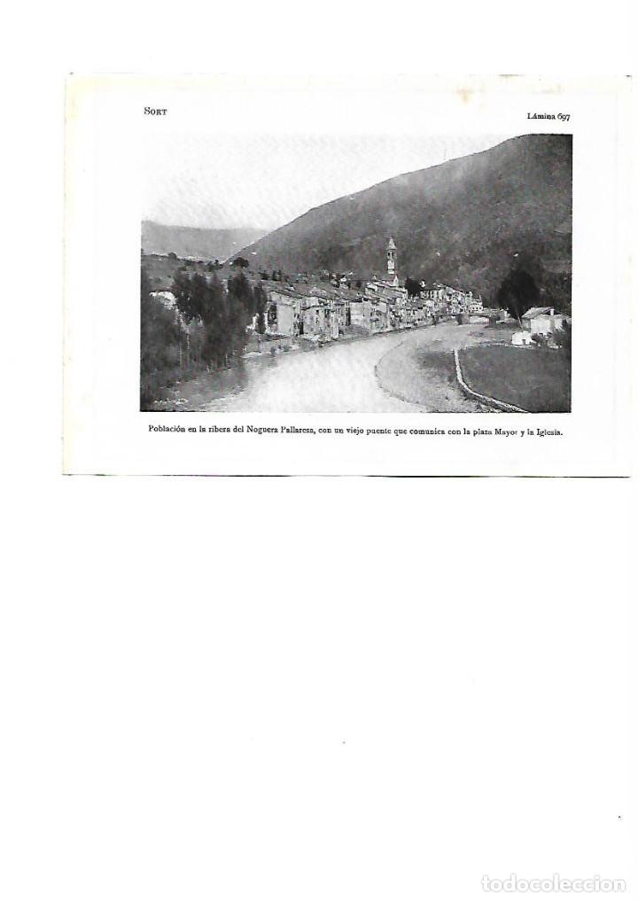 Coleccionismo: A&Ntilde;O 1922 SORT PALLARS LLEIDA NOGUERA PALLARESA PUENTE IGLESIA DOS LAMINAS FOTOGRAFICA TIPO POSTAL