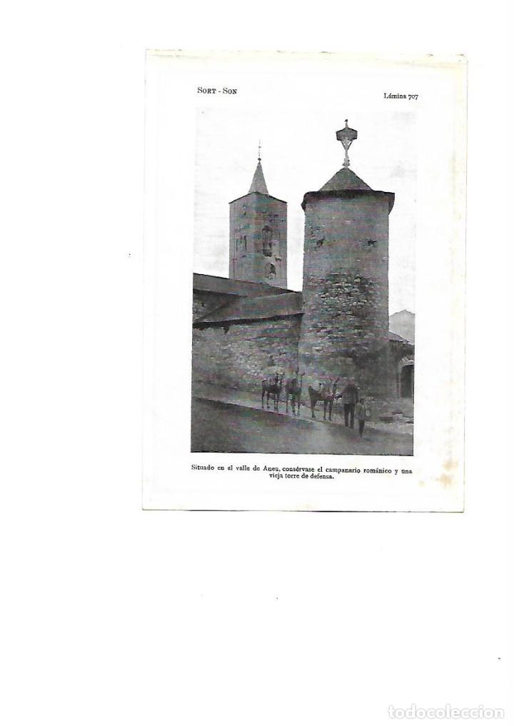 Coleccionismo: A&Ntilde;O 1922 SON VALL ANEU PALLARS ROMANICO CAMPANARIO TORRE DE DEFENSA BURRO LAMINA FOTOGRAFICA ANIMADA
