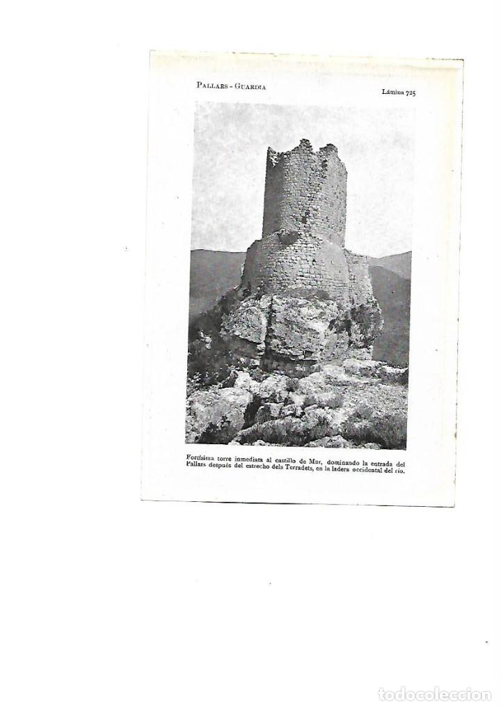 Collectionnisme: A&Ntilde;O 1922 GUARDIA PALLARS TORRE CASTILLO DE MUR TERRADETS LAMINA FOTOGRAFICA TIPO POSTAL