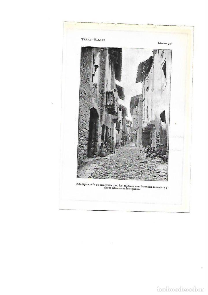 Collectionnisme: A&Ntilde;O 1922 SALARS SALAS DE PALLARS CALLE EMPEDRADA ADOQUIN BALCON MADERA ALERO TEJADO TIENDAS POSTAL