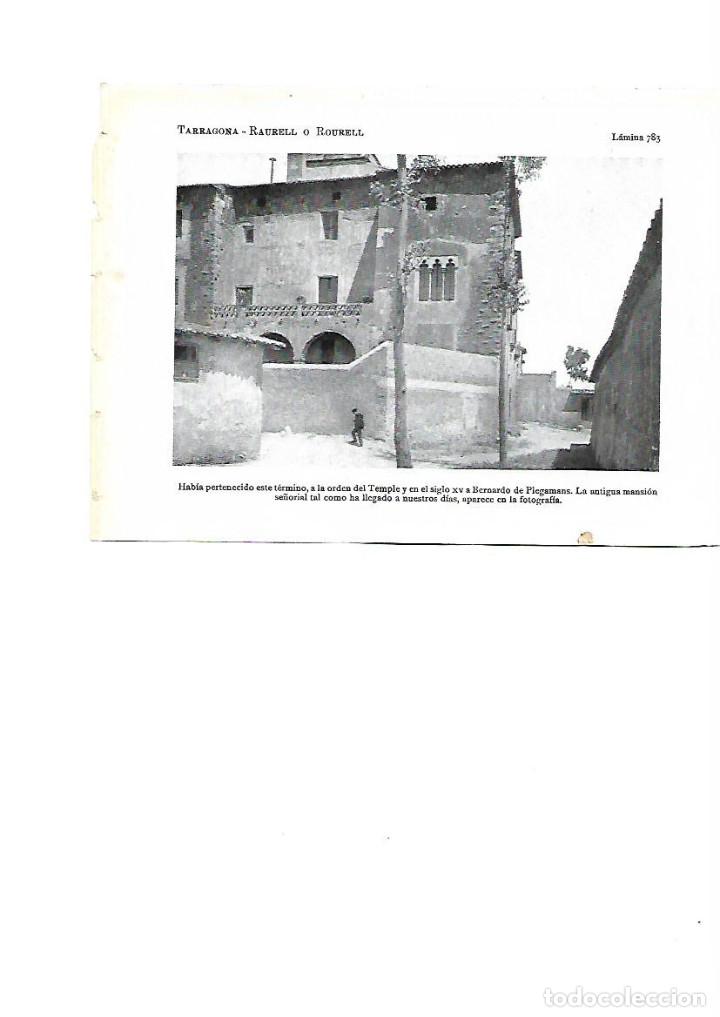 Coleccionismo: A&Ntilde;O 1922 RAURELL ROURELL TARRAGONA MANSION SE&Ntilde;ORIAL ORDEN DEL TEMPLE LAMINA FOTOGRAFICA TIPO POSTAL